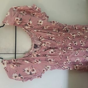 Pink floral dress